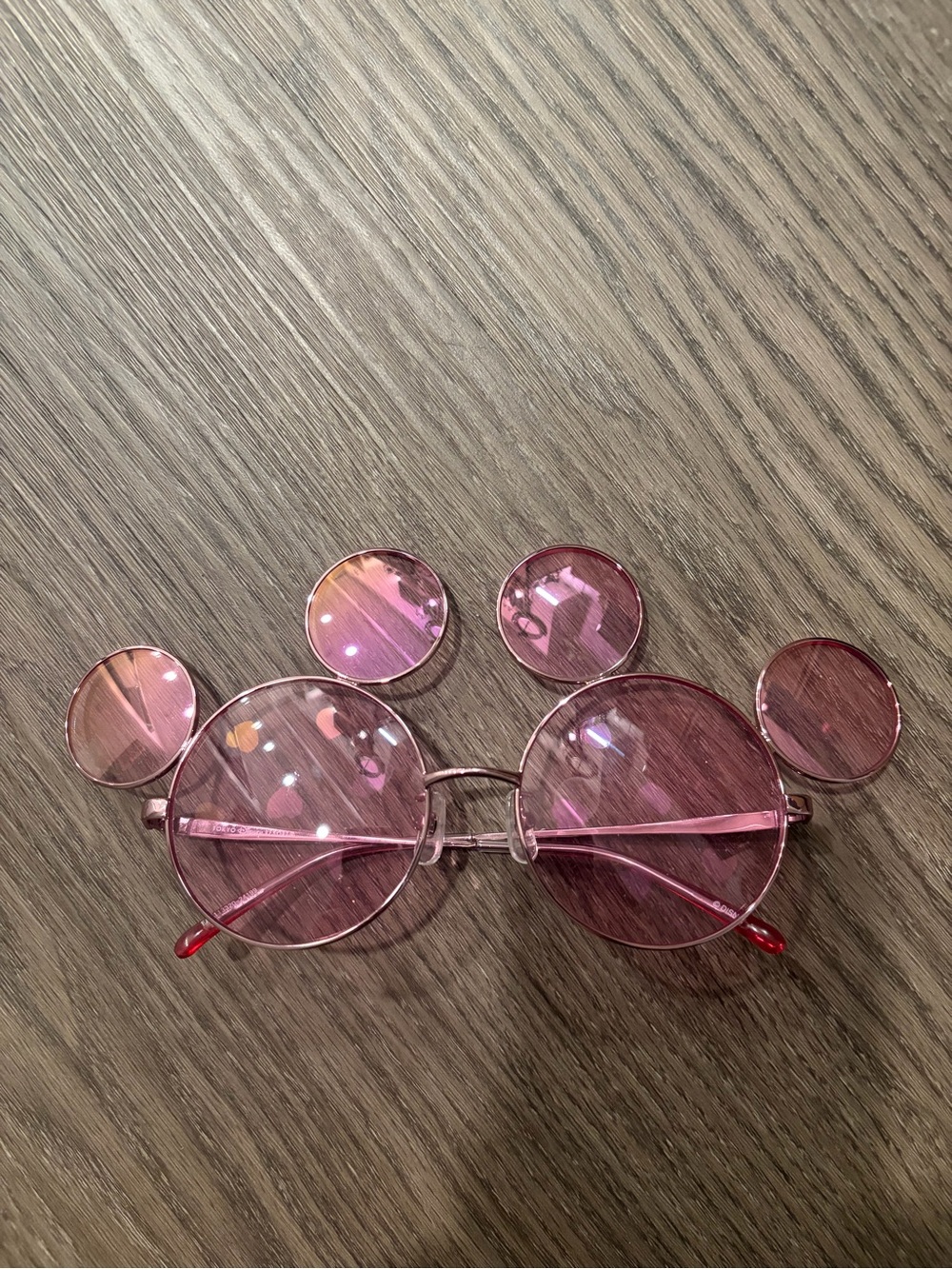 Tokyo Disney Pink Round Novelty Sunglasses with Mickey Ears